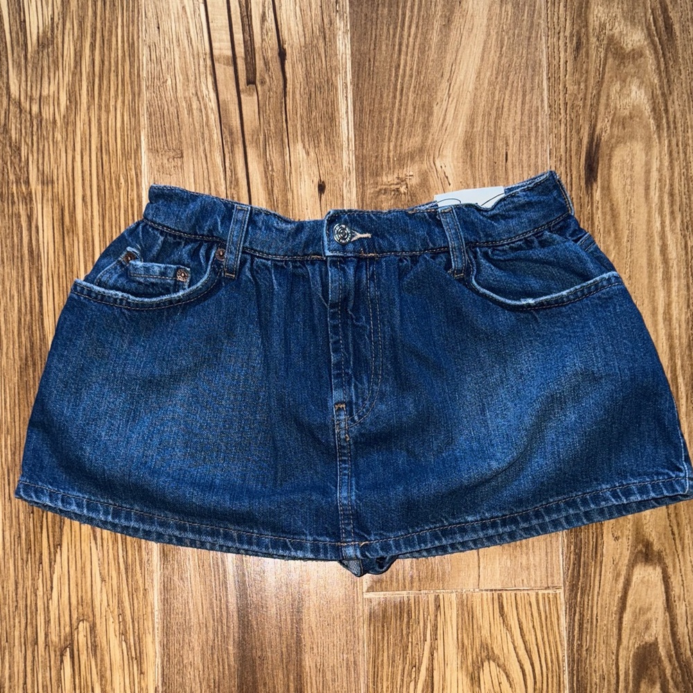 We The Free Indigo Denim Skirt